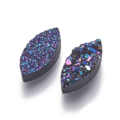 Imitation Druzy Gemstone Resin Beads RESI-L026-E04-1