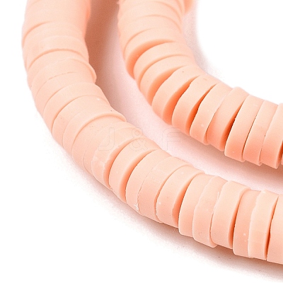 Flat Round Handmade Polymer Clay Bead Spacers X-CLAY-R067-4.0mm-13-1