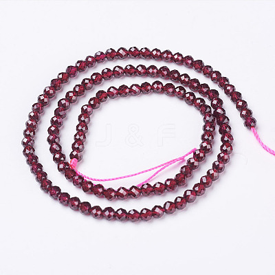 Natural Garnet Beads Strands X-G-D167-B-2mm-1