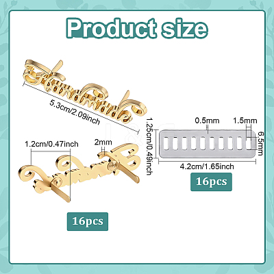 16 Sets Alloy Handmade Label Tags FIND-PH0060-38G-1
