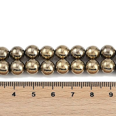 Electroplated Synthetic Magnetic Hematite Beads Strands G-G174-L01-03-1