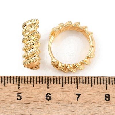 Brass Twist Hoop Earrings EJEW-G446-03G-1