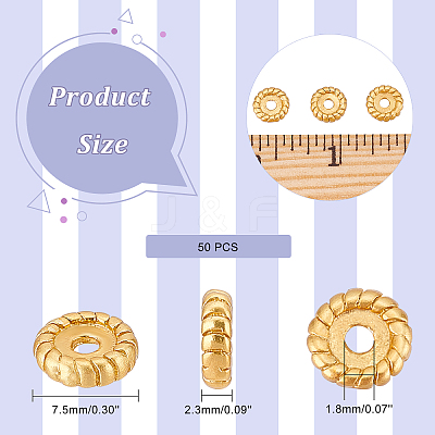Brass Beads KK-DC0001-23-1