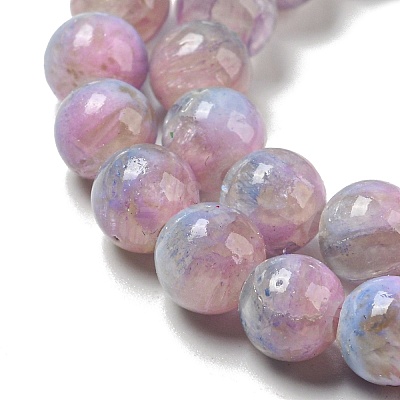 Dyed Natural White Jade Beads Strands G-F764-01E-1