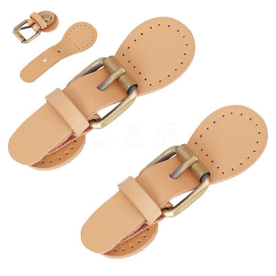 Cowhide Leather Sew on Bag Roller Buckles FIND-WH0111-268C-1