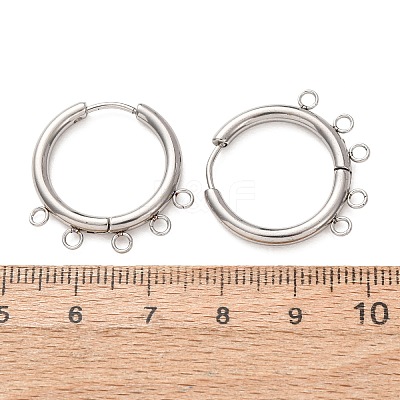 304 Stainless Steel Hoop Earring Findings STAS-D183-02C-P-1