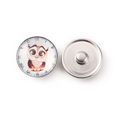 Brass Jewelry Snap Buttons BUTT-WH0028-01Q-1