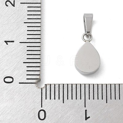 Ion Plating(IP) 304 Stainless Steel Micro Pave Cubic Zirconia Pendants STAS-Z107-02P-03-1