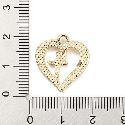 UV Plating Alloy Rhinestone Pendants PALLOY-D026-05G-1