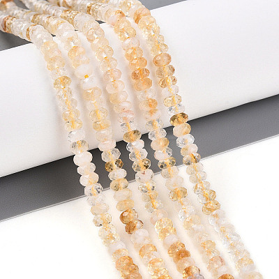 Natural Citrine(Heated) Beads Strands G-T141-43-1