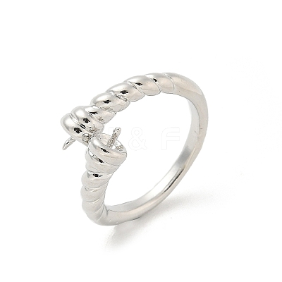 Brass Cup Peg Open Cuff Ring Settings LS-KK-G518-10P-05-1