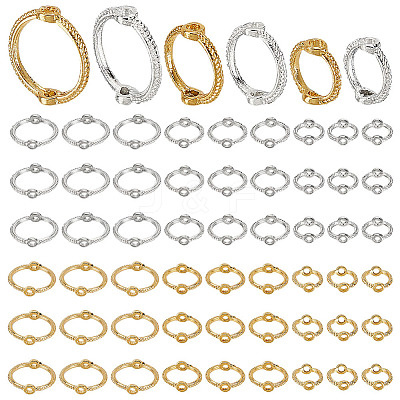 60Pcs 6 Style Alloy Bead Frame FIND-PH0007-52-1