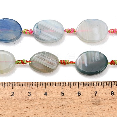 Natural Banded Agate Beads Strands G-A321-E03-01A-1