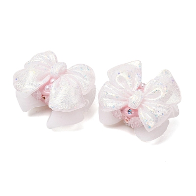 Luminous Opaque Resin & Rhinestone & Polymer Clay Beads RE-CBA1913-02K-1