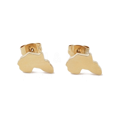 PVD Vacuum Plating 304 Stainless Steel Stud Earrings for Women EJEW-A048-07G-1