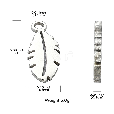 304 Stainless Steel Charms STAS-CJC0008-09P-1