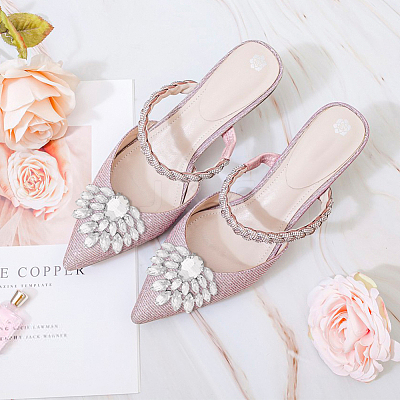 1 Pair Detachable Flower Shoe Decoration AJEW-HY0001-13-1