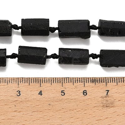 Natural Black Tourmaline Beads Strands G-F716-01-A01-1