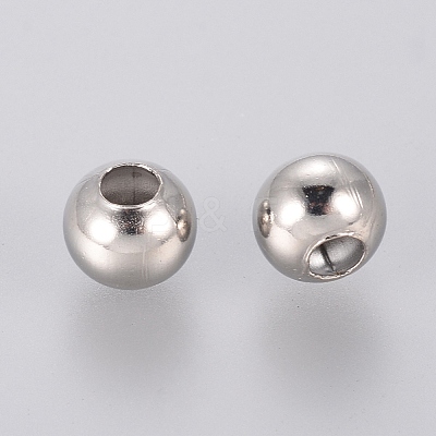 Tarnish Resistant 304 Stainless Steel Hollow Round Seamed Beads X-STAS-R032-6mm-1