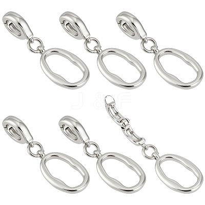 6Pcs Zinc Alloy Twister Clasps FIND-FH0016-55P-1