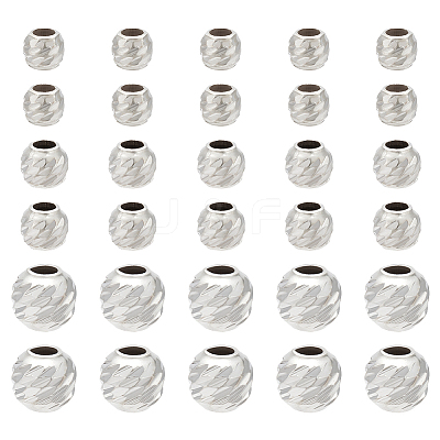 30Pcs 3 Style 925 Sterling Silver Spacer Beads STER-PH0001-28-1