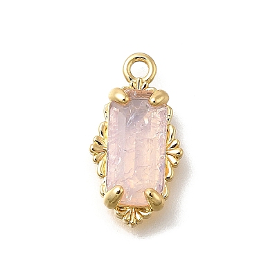 Brass Glass Charms KK-U061-10G-04-1