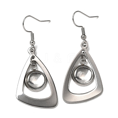 DIY Blank Dome & Teardrop 304 Stainless Steel Dangle Earring Making Kit EJEW-UN00003-1