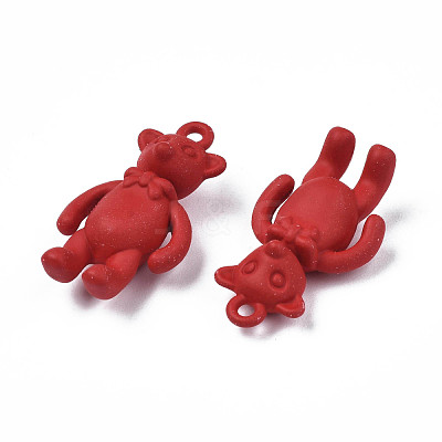 Rack Plating Spray Painted Alloy Pendants PALLOY-N172-001-03-1