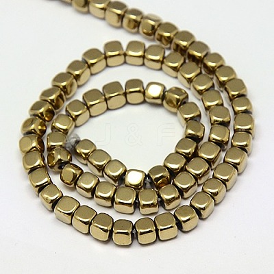 Electroplate Non-magnetic Synthetic Hematite Beads Strands G-J172-2x2mm-08-1