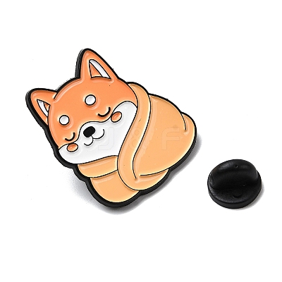 Shiba Inu with Blanket Enamel Pins LS-JEWB-I055-04EB-02-1