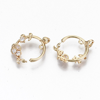 Brass Micro Pave Cubic Zirconia Pendants KK-S359-053-RS-1