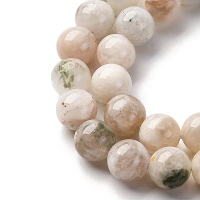 Natural White Moonstone Beads Strands G-I388-01-8mm-1