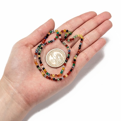 Natural Agate Beads Strands G-A129-3mm-A06-1