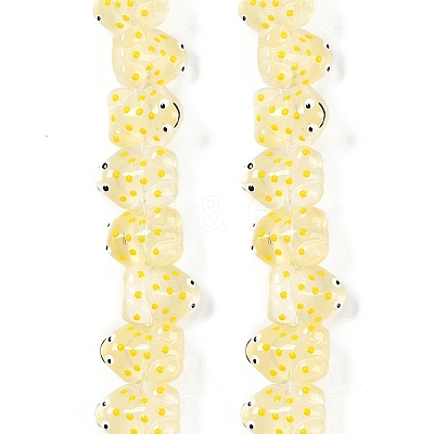Transparent Glass Enamel Beads Strands GLAA-B021-05C-1
