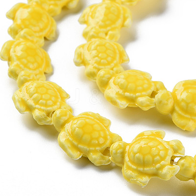 Glazed Porcelain Beads PORC-Q265-007B-1