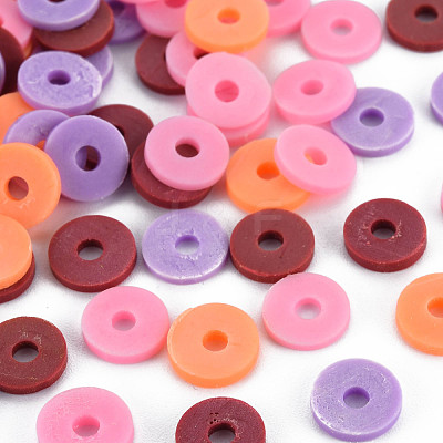 4 Colors Handmade Polymer Clay Beads CLAY-N011-032-07-1