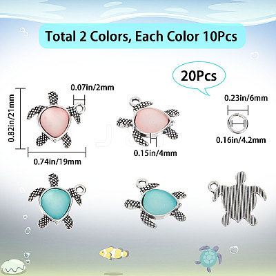 20Pcs 2 Colors Tibetan Style Alloy Pendants FIND-SC0003-89-1