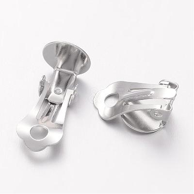Brass Clip-on Earring Settings KK-H168-N-NF-1