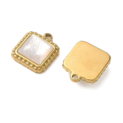 Natural Freshwater Shell Pendants STAS-G397-21G-01-1