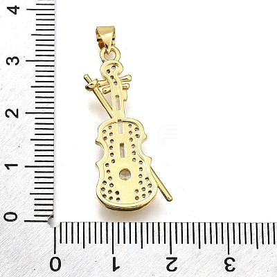 Rack Plating Brass Micro Pave Cubic Zirconia Pendants KK-K401-61A-G-1