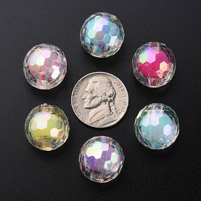 Transparent Acrylic Beads TACR-S152-14B-1