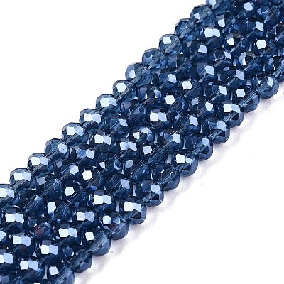 Electroplate Glass Beads Strands EGLA-A044-T4mm-A12-1
