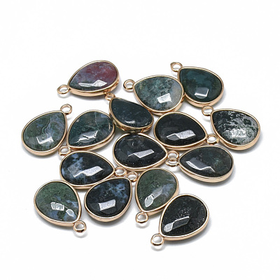 Natural Indian Agate Pendants X-G-T073-03C-1