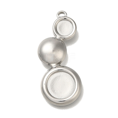 304 Stainless Steel Cabochon Settings for Enamel STAS-U031-04P-1