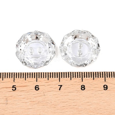 Acrylic Rhinestone Buttons X-BUTT-J003-01-1