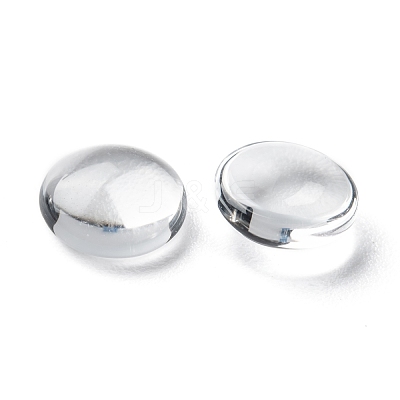 Transparent Glass Cabochons X-GGLA-R026-8mm-1