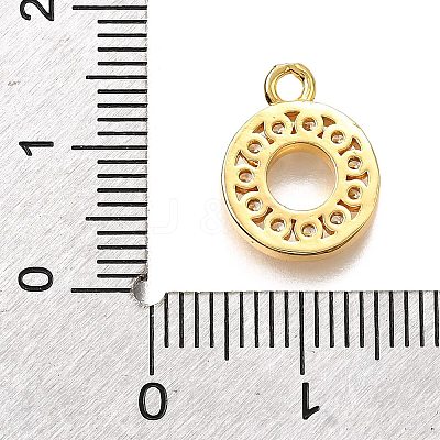 Brass Micro Pave Cubic Zirconia Pendants KK-D385-02G-02-1