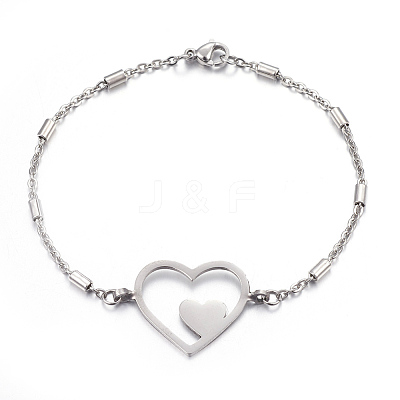Tarnish Resistant 304 Stainless Steel Link Bracelets BJEW-E347-P-1