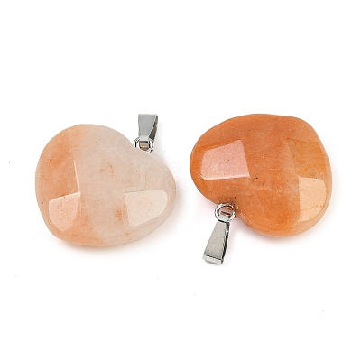 Natural Red Aventurine Pendants G-A281-02P-01-1