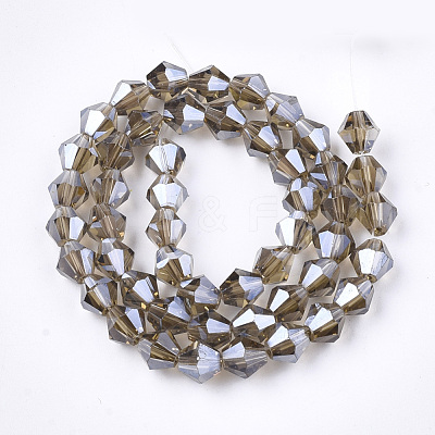 Electroplate Glass Beads Strands EGLA-Q118-6mm-A06-1